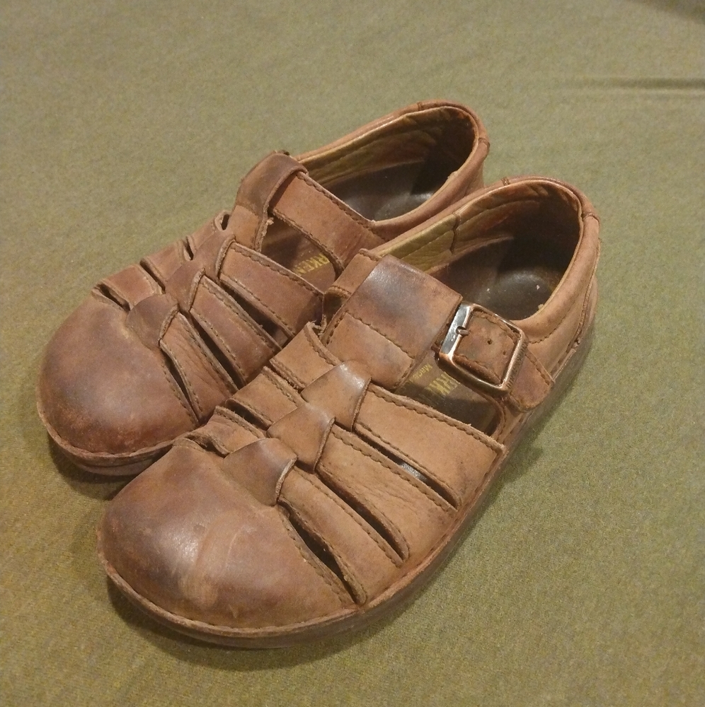 Madeira Birkenstock 38 tan oiled leather